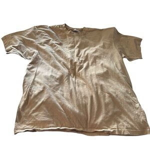 Tan Short Sleeve Crew Neck Tee